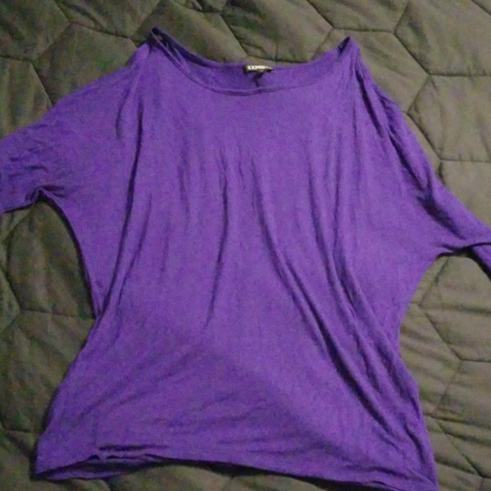 💜 New Express Cold Shoulder Tops Blouses - Picture 2 of 7